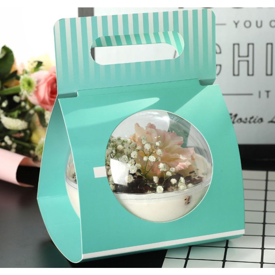 10/14/16mm Transparent Open Plastic Clear Gift Present Box Decoration Plastic Cake Container Portable Mousse Ball(1098L) - Image 10