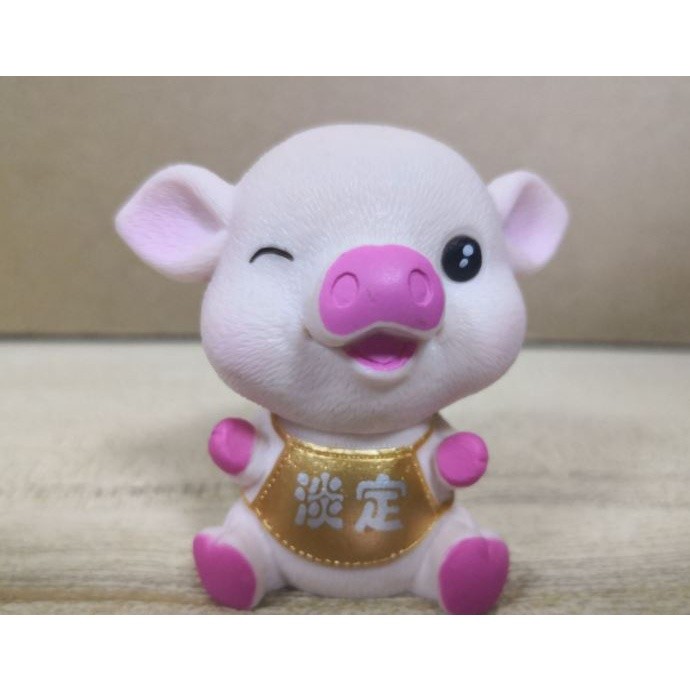1PC Cute Fortune Pig Resin Miniature Crafts Christmas Pendant Lucky Piggies Cake Topper Decoration(1235L) - Image 2