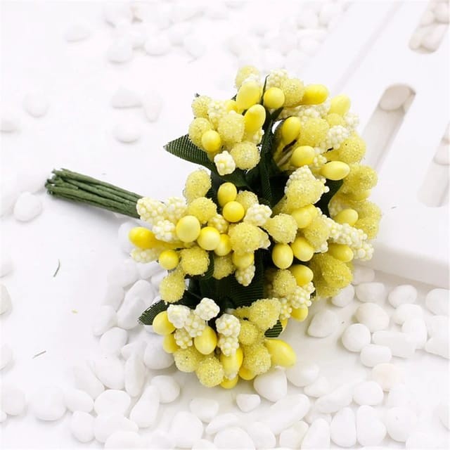 10Pcs Mini Stamen flower Artificial Flowers Craft Fake Flowers For Wedding Bouquet Party Scrapbooking Decor (1903L) - Image 20