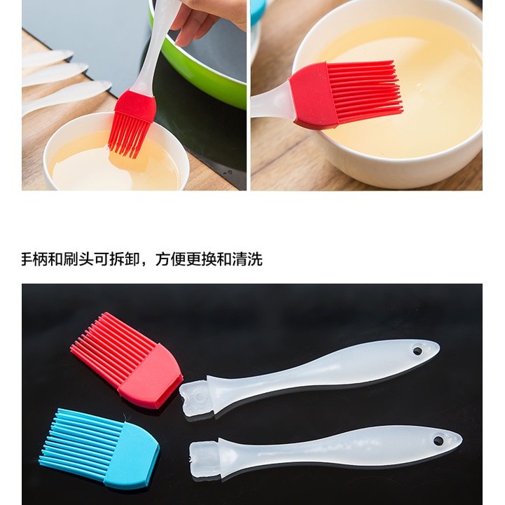 Barbecue Brush Split Type High Temperature Resistant Silicone Oil Brush Cake Baking Cream Cooking Kitchen 手柄硅胶毛刷(2191L) - Image 8