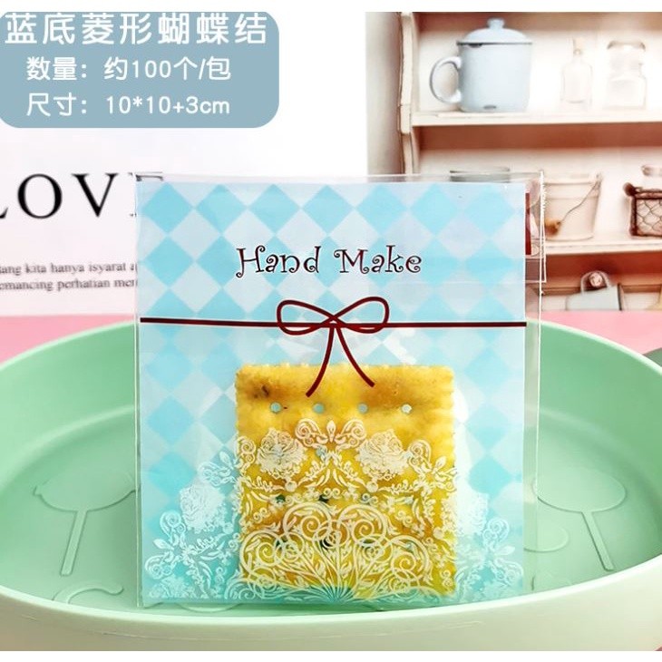 100pcs 10x10cm Cute Cartoon Gifts Bags Cookie Packaging Self-adhesive Plastic Bags For Biscuits Candy Food(164L) - Image 10