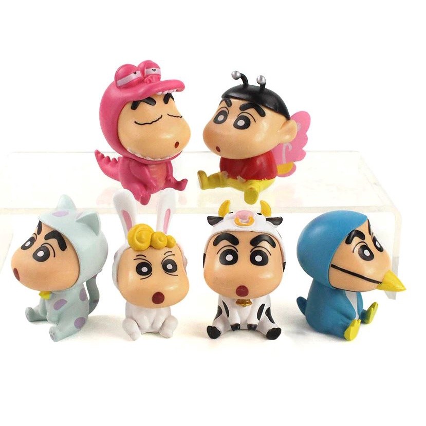 1pcs Crayon Shin-Chan Figures Shinnosuke Nohara Shinchan Cosplay Animals Bird Cat Dog Cow Rabbit Butterfly(964L)