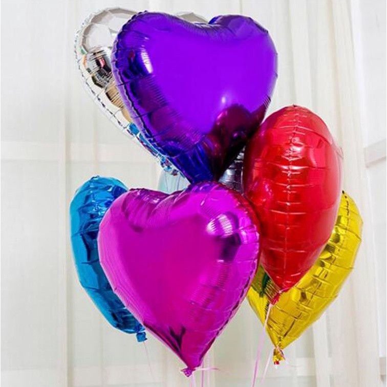 24inch Heart Shape Aluminum Inflatable Foil Balloons for Birthday Wedding Party Decorations(214L) - Image 5