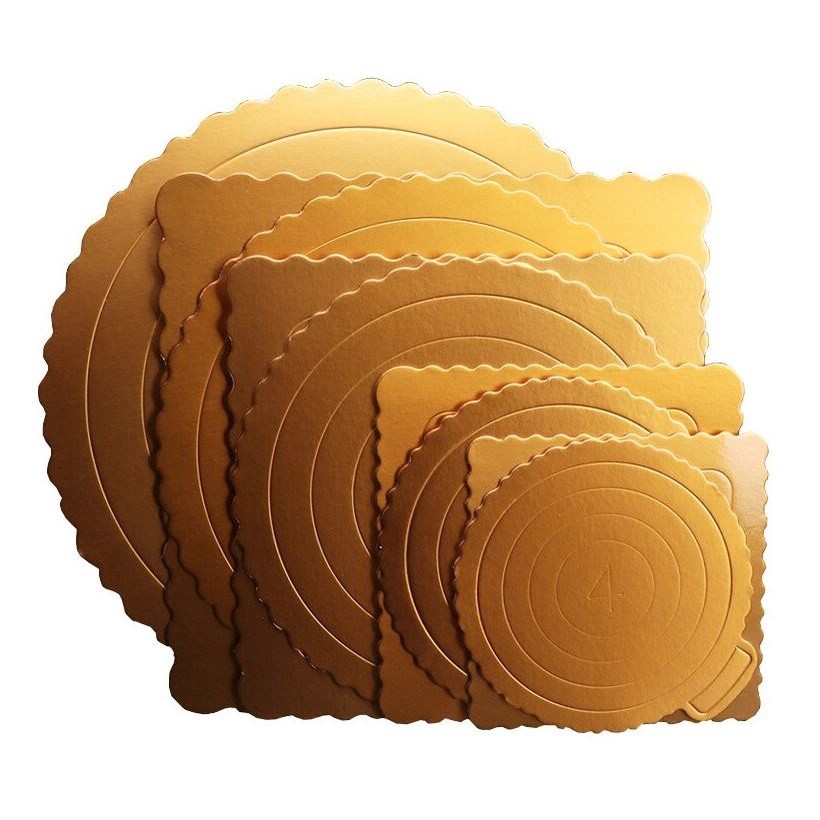 Mousse Cake Boards Paper Cupcake Dessert Displays Tray Gold Cake Board Paper Base Pastry Baking(1485L) - Image 7