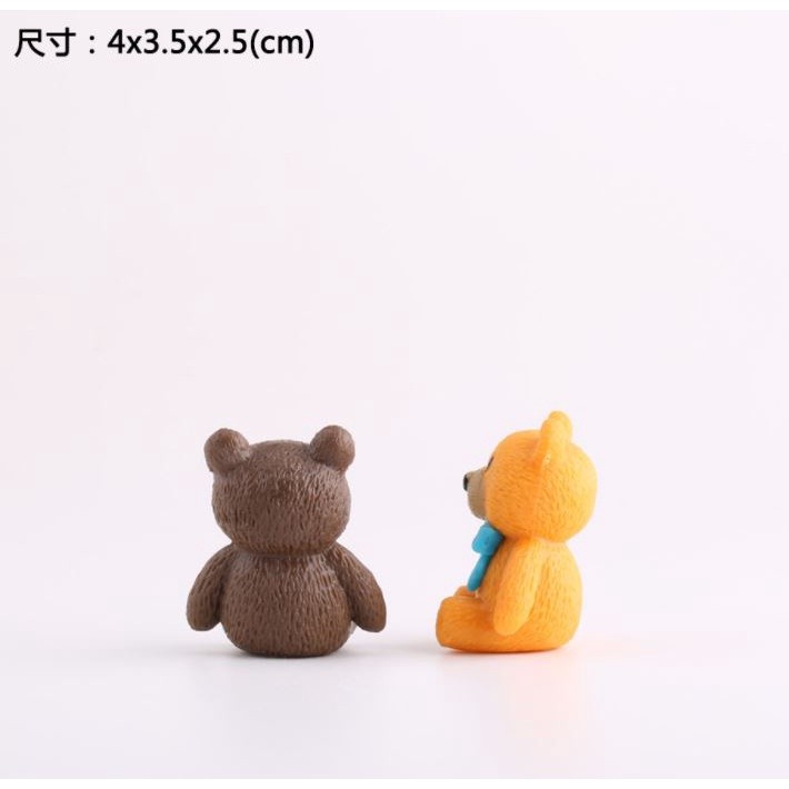 Kawaii Mini Cute Knitting teddy bear cabochon Garden Figurines Miniature Cake Resin Crafts Doll house toy (1057L) - Image 3