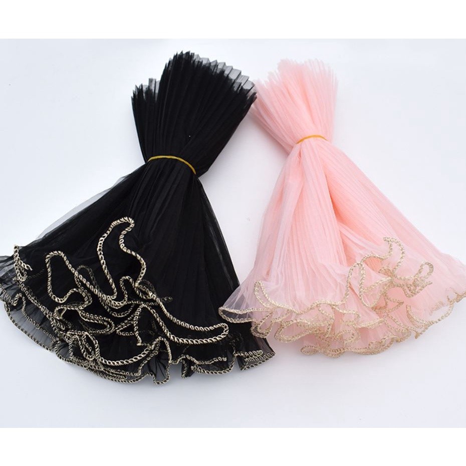 30cm x 4.5yard Pearl Wave Yarn Edge Mesh Flower Wrapping Lace Mesh Yarn DIY Craft Valentine's Day Florist Bouquet(1844L) - Image 7