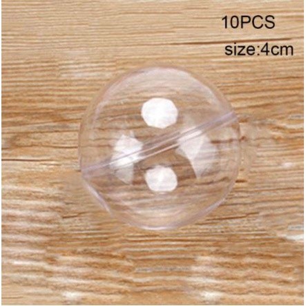 3/4/5/8/10/11/12/14/16/20cm Christmas Tress Ball Transparent Plastic Baubles Christmas Baubles Sphere Fillable (323L) - Image 13