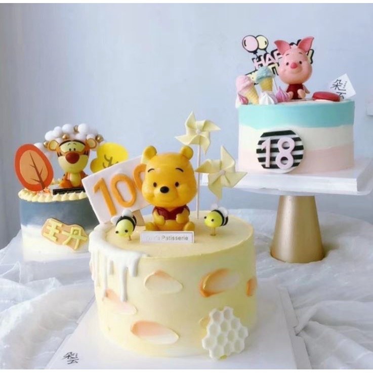Disney Cartoon Winnie the Pooh Tigger Piglet Pig Action Figures Toys Decoration Cake Decoration(955L) - Image 2
