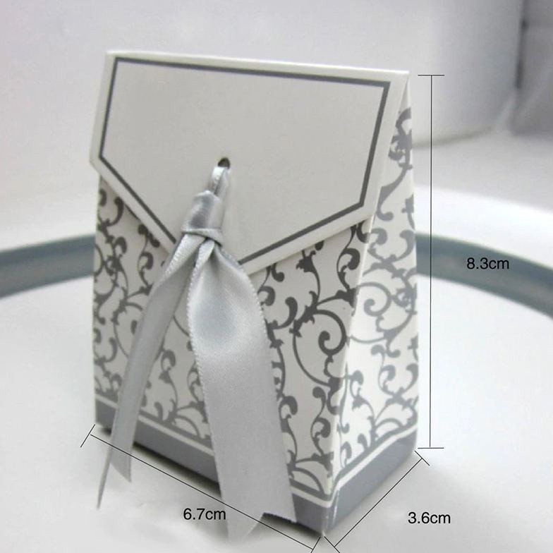 1pc Upscale Gold Sliver Flower Candy Boxes Bag Favor Sweet Cake Gift Party Wedding(135L) - Image 5