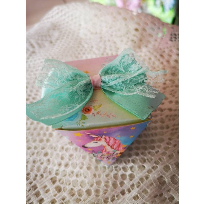 1pc Diamond shape Lovely unicorn Candy Box Wedding Favors And Gifts baby shower birthday Party Supplies(138L) - Image 6