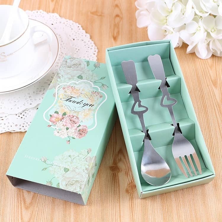 READY IN STOCKS Spoon Hollow Heart Shaped Stainless Steel Fork & spoon Tableware Fruit Set Kitchen Tools(140L) - Image 6