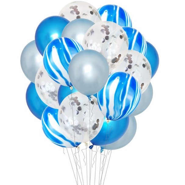 20pc /12-inch latex rose gold balloon set wedding birthday party agate sequins balloon decoration(308L) - Image 13