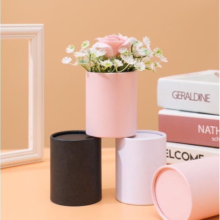 Presents Box Bouquet Mini Paper Packing Case Lid Hug Bucket Vase Replacement Florist Gift Storage Boxes (1524L) - Image 7