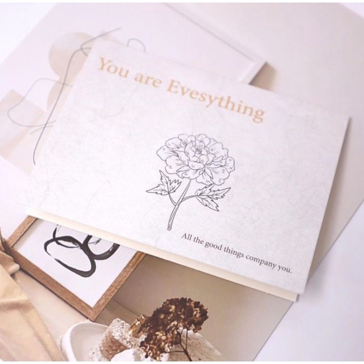 1pc Creative Greeting Cards Love You Thank You Cards Message Cards Gift Box Decoration Cards Gold Stamped Flower(1605L)