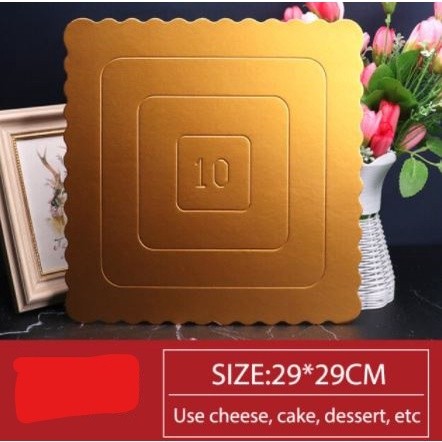 Mousse Cake Boards Paper Cupcake Dessert Displays Tray Gold Cake Board Paper Base Pastry Baking(1485L) - Image 16