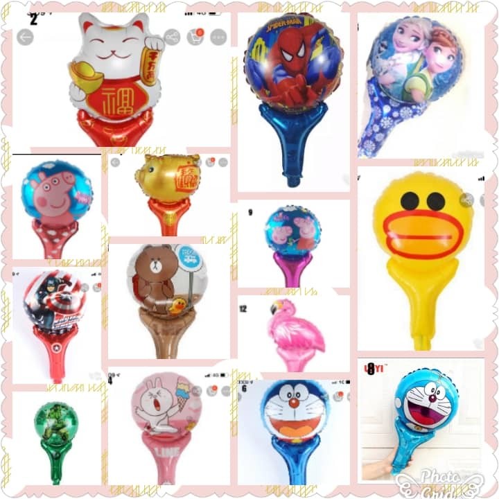 Cartoon Moana/ Princess Hand Sticks Foil Balloons Baby Birthday Wedding Party Decorations Air Globos Kids(295L)
