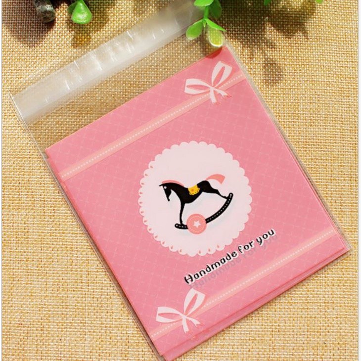 100pcs 10x10cm Cute Cartoon Gifts Bags Cookie Packaging Self-adhesive Plastic Bags For Biscuits Candy Food(164L) - Image 7