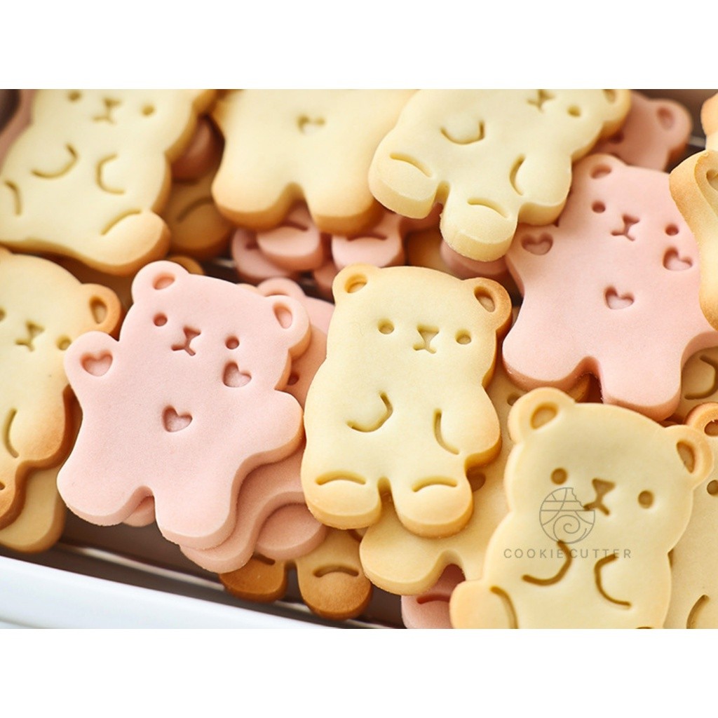 Bear Pattern Cookie Cutter Valentine's Day Love Bear Animal Shape Biscuit Mold Hand Pressure Fondant 韩式卡通动物(2253L) - Image 2