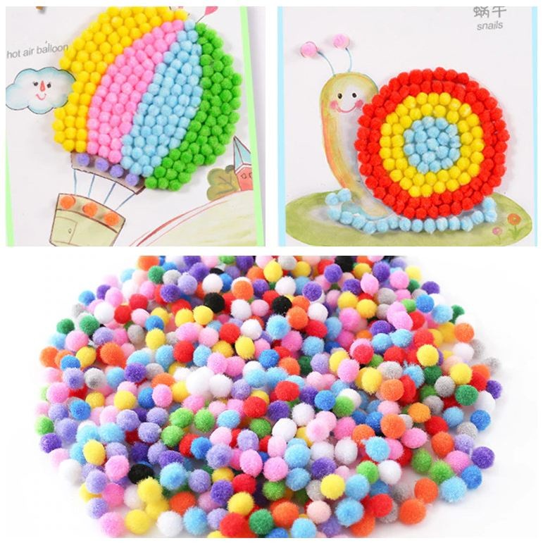 10/12/15/20/25/30mm Mini Fluffy Soft Pom Poms Pompoms Ball Handmade Kids Toys Wedding Christmas Decor DIY Sewing(845L)