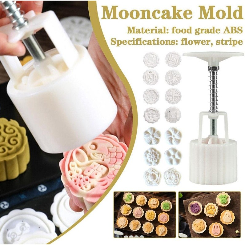 1set 50g Mooncake Mold Cherry DIY Hand Press Cookie Stamps Pastry Tool Blossom Flowers Multiple Patterns 中秋月饼模具(2235L) - Image 2