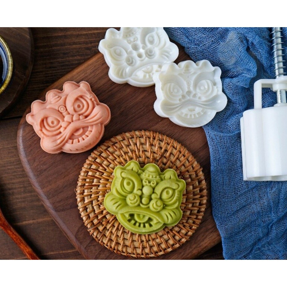 25g/75g 3D Mooncake Mold National Tide Style Lion Patterns comal para tortillas Molds Press Cookie Mould 醒狮月饼模具(2202L) - Image 2
