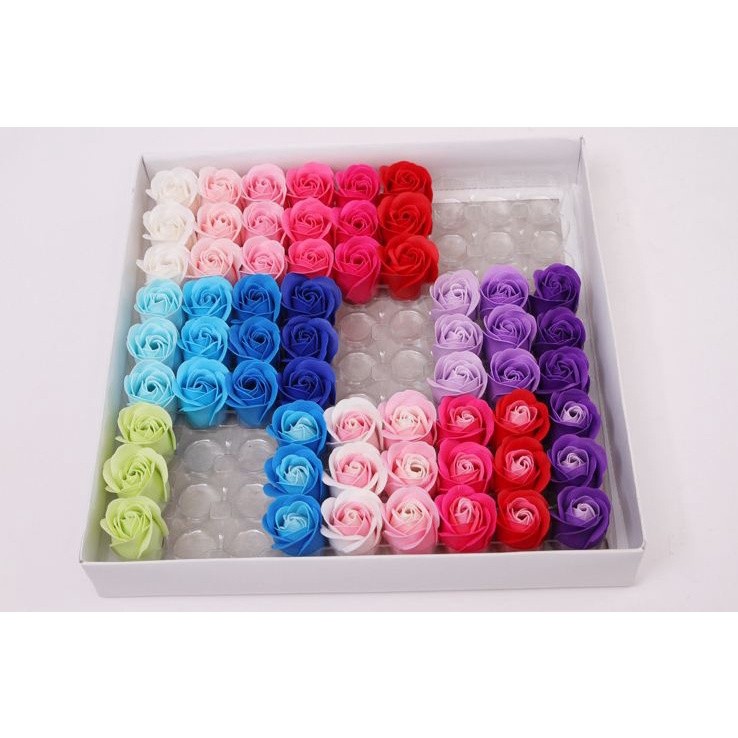 1pc 3.5cm diameter Rose Soap Flower Head Three-layer No Base Rose Soap Flower Head Eternal Flower (502L) - Image 2