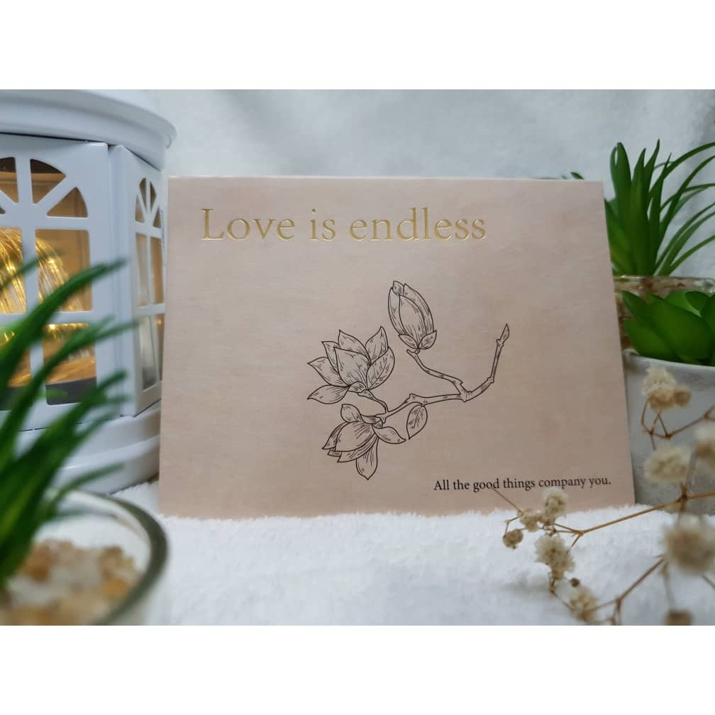 1pc Creative Greeting Cards Love You Thank You Cards Message Cards Gift Box Decoration Cards Gold Stamped Flower(1605L) - Image 6
