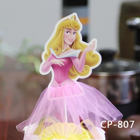 Princess Cupcake Toppers Yarn Skirt Cake Decoration Girl's Birthday Gifts 卡通纱裙插旗 (201L) - Image 10