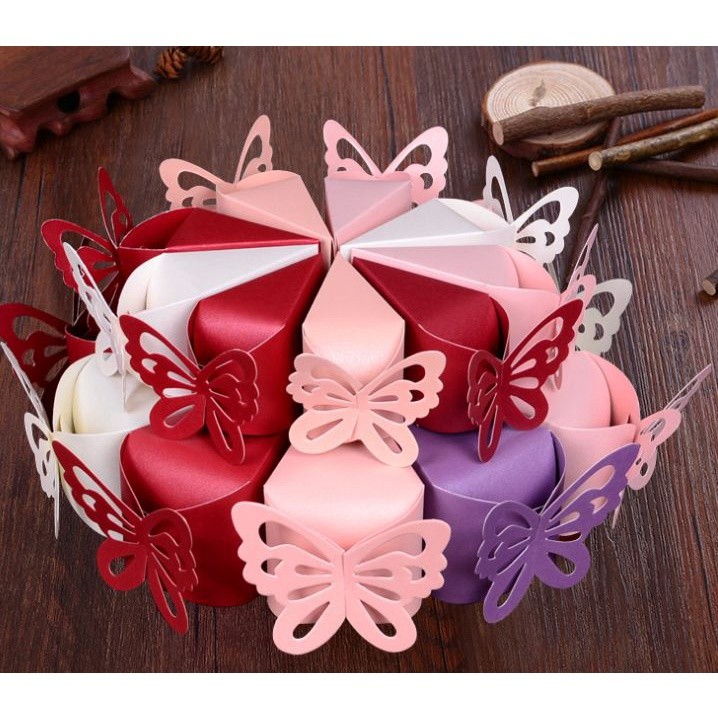 10pcs/lot Butterfly Party wedding candy box wedding Carriage European cake box 蝴蝶蛋糕盒 (209L)