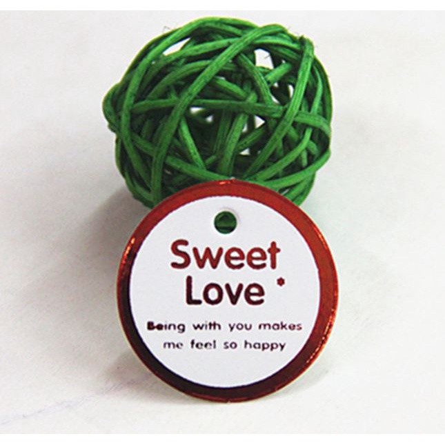 48pcs~80pcs Heart Round Gift Paper Tags Love Candy Baking Cookie Gift Paper Box Heart Tag Label 喜糖盒卡 (894L) - Image 3