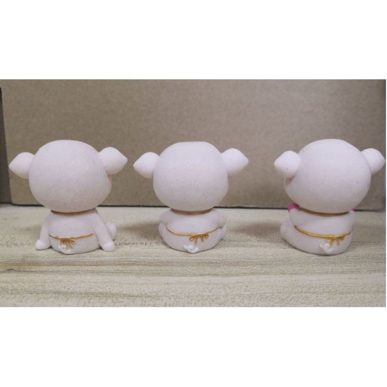 1PC Cute Fortune Pig Resin Miniature Crafts Christmas Pendant Lucky Piggies Cake Topper Decoration(1235L) - Image 5