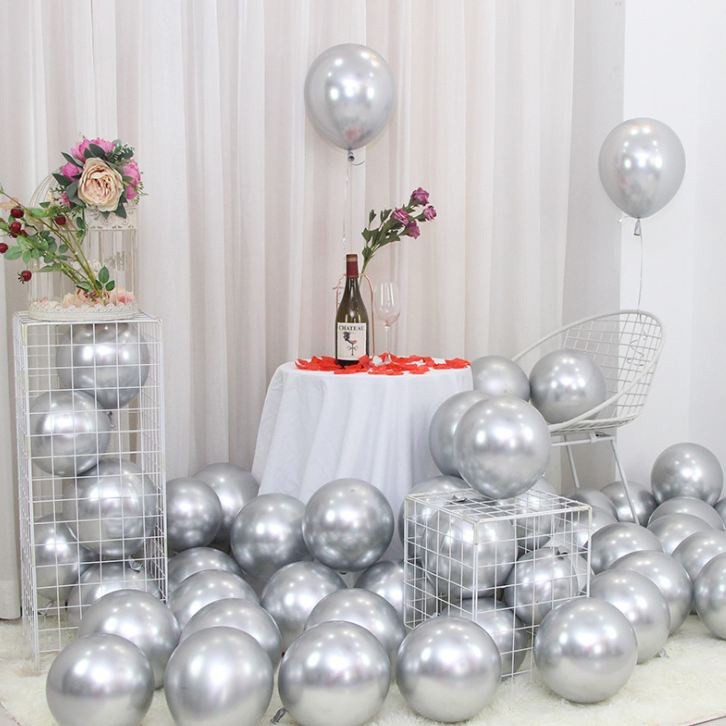 100Pcs 10Inch 1.8g Latex Balloon Pearlescent Metallic Balloon for Birthday Party Wedding Decoration (2103L) - Image 15