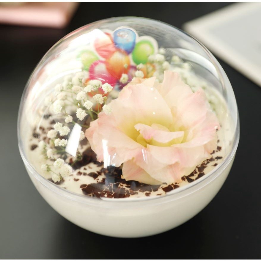 10/14/16mm Transparent Open Plastic Clear Gift Present Box Decoration Plastic Cake Container Portable Mousse Ball(1098L) - Image 4
