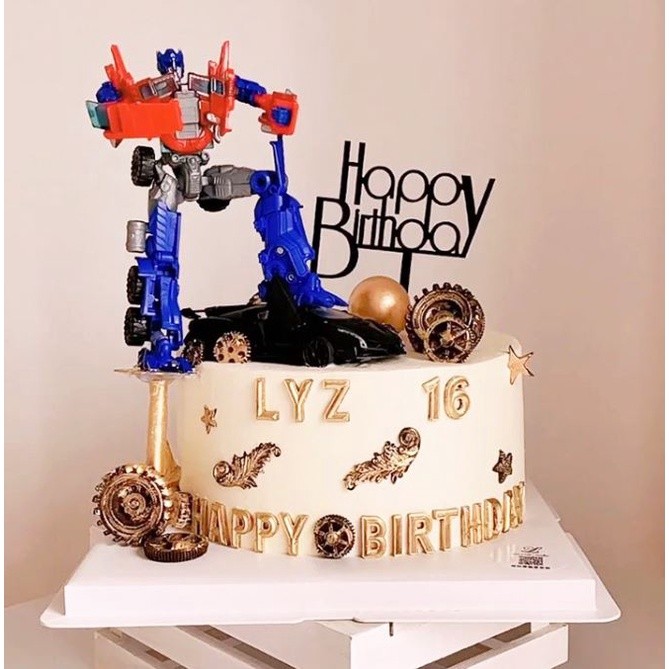 Transformers Anime Cartoon Figure Kawaii Bumblebee Optimus Prime Action Doll Car Model Children Toys Cake Decor (2121L) - Image 4