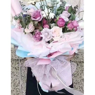1Yard 50CM Grid Gauze Flower Wrapping Paper DIY Gift Packing Paper Flowers Bouquet Wrapping Paper Florist (1586L) - Image 4