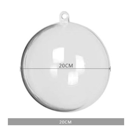 3/4/5/8/10/11/12/14/16/20cm Christmas Tress Ball Transparent Plastic Baubles Christmas Baubles Sphere Fillable (323L) - Image 16