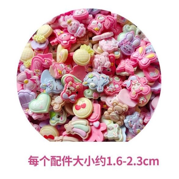 10pcs/pack Cartoon Animal/Flower Resin Flatback Slime Charms Cream Glue Resin Accessories for DIY Crafts(2139L) - Image 3