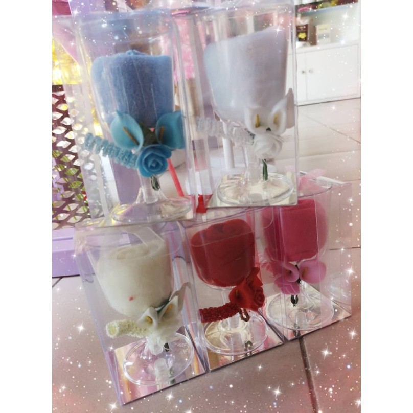 READY IN STOCK Goblet Towel 5 Colors Hand Towel Washcloth Wedding Party Gifts Drop Ship Support(230L)
