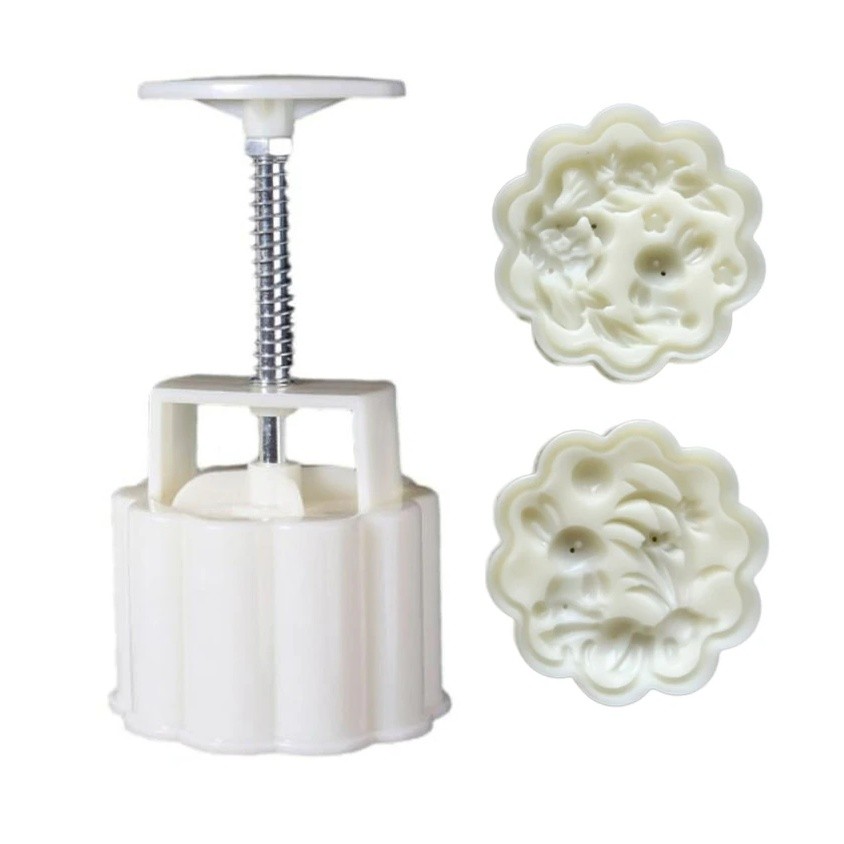 50/75g Plastic Material Mooncake Molds Mooncake Stamps Mooncake Mould Cute Bunny Shaped Baking Tool【花前月下兔】月饼模具(2217L) - Image 3