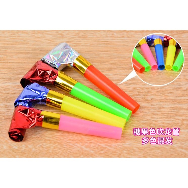 8pcs Children's birthday party plastic toy blowing dragon roll horn props blowing dragon whistle(345L) - Image 4
