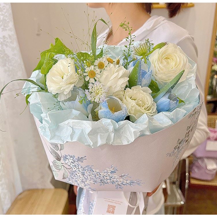 1pc Waterproof Wrapping Flower Paper Waltz Flower Shop Supplies Gift Bouquet Packaging Art Paper (2107L) - Image 3