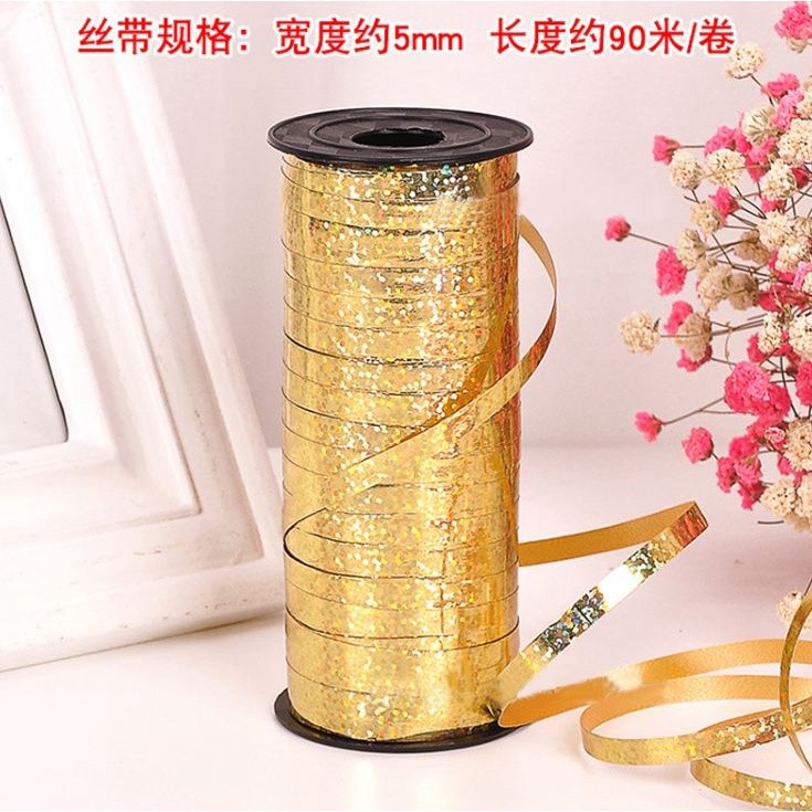 5mm*100m Foil Helium Balloon Ribbon Wedding Birthday Party Decoration Air Balloon Wrapping(461L) - Image 6