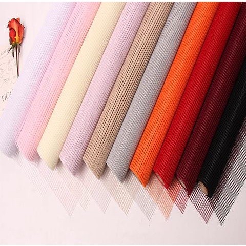 1Yard 50CM Grid Gauze Flower Wrapping Paper DIY Gift Packing Paper Flowers Bouquet Wrapping Paper Florist (1586L)