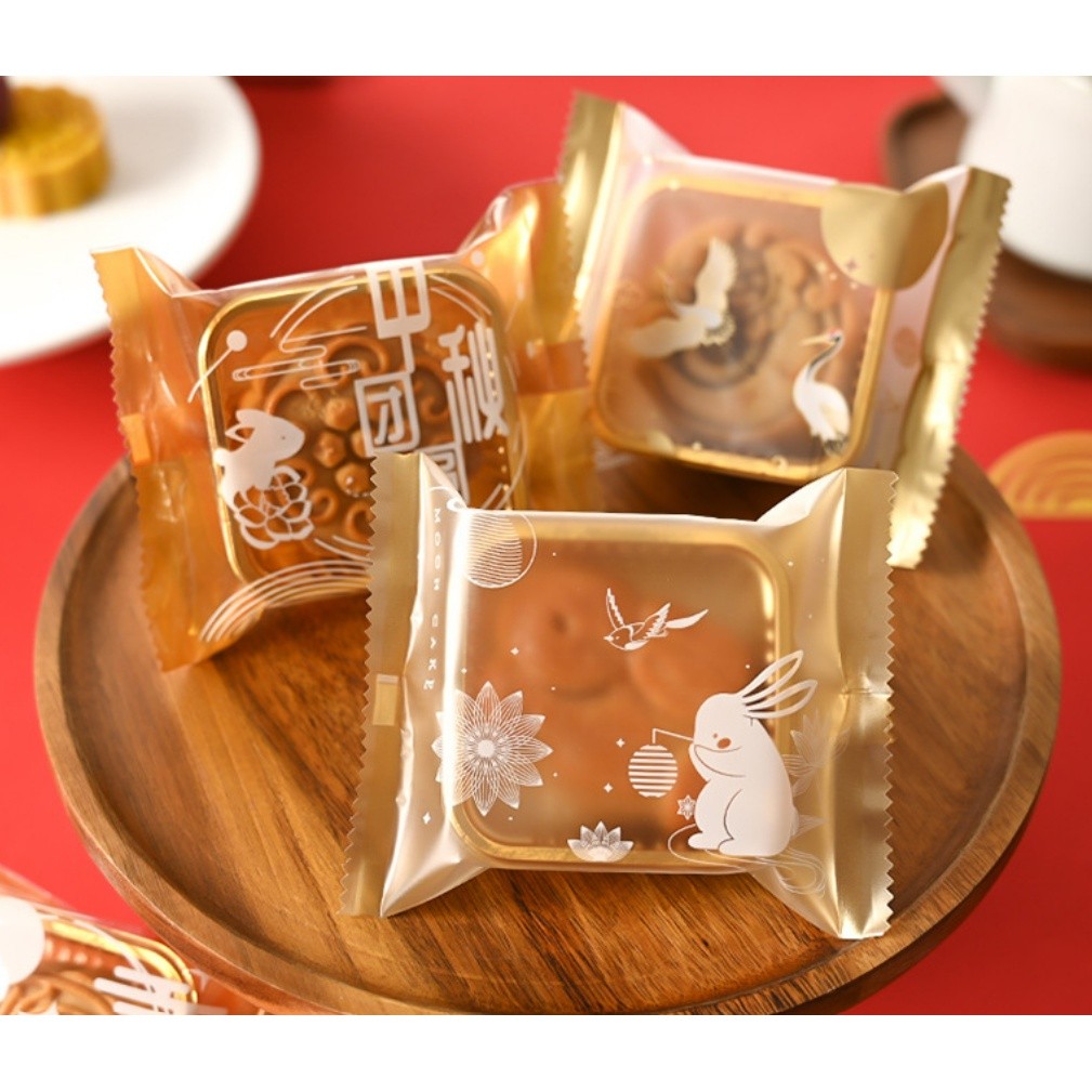 100Pcs Cake Packaging Wrapper For Moon Rabbit Baking Point Food Bag DIY Plastic Clear Gift Bag 中秋流心月饼包装袋(2229L) - Image 8