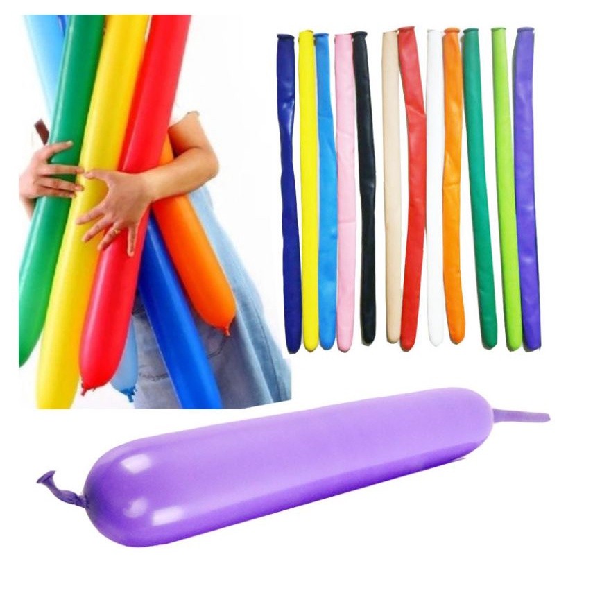 2Pcs 360 Long Magic Balloon Weaving Balloon DIY Birthday Party Decoration Balloon Color Wedding Ceremony Decor(872L)