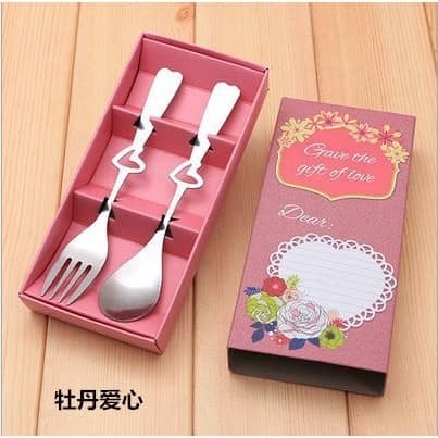 READY IN STOCKS Spoon Hollow Heart Shaped Stainless Steel Fork & spoon Tableware Fruit Set Kitchen Tools(140L) - Image 7