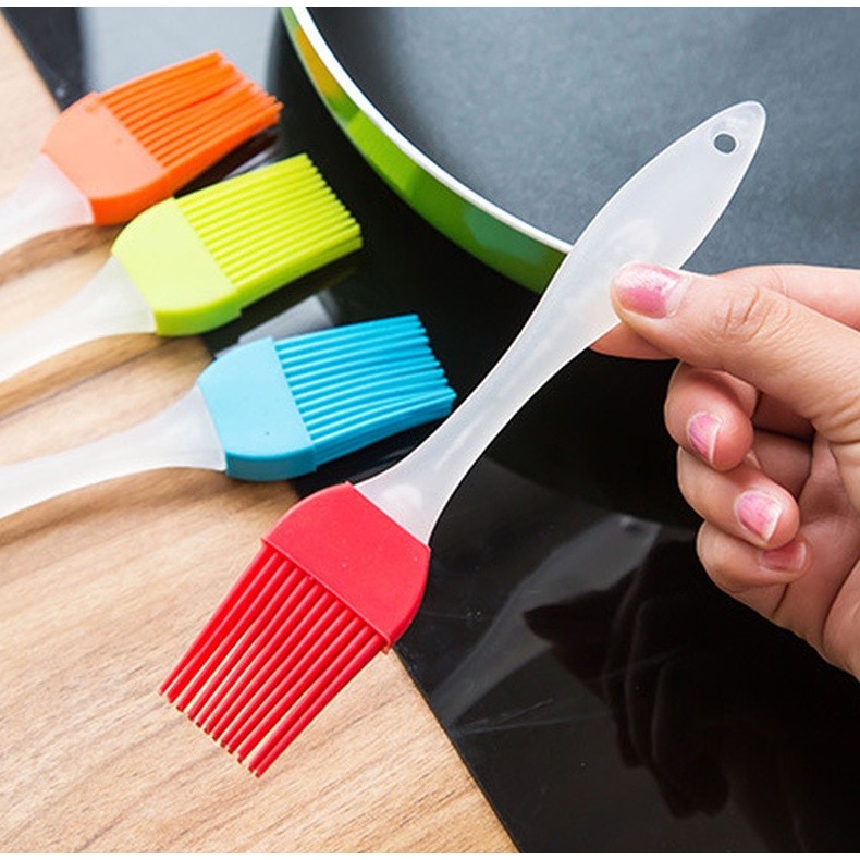 Barbecue Brush Split Type High Temperature Resistant Silicone Oil Brush Cake Baking Cream Cooking Kitchen 手柄硅胶毛刷(2191L) - Image 4