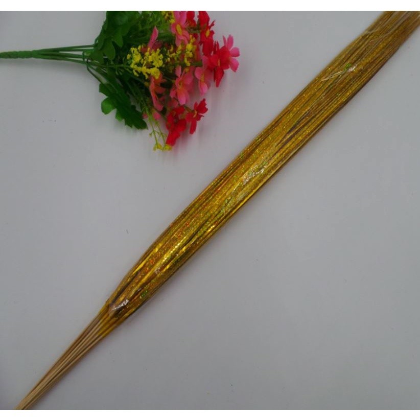 PVC Decorative Simulation Laser Grass Onion Green Plant Christmas Outdoor Layout Birthday Decoration Artificial(2097L) - Image 2