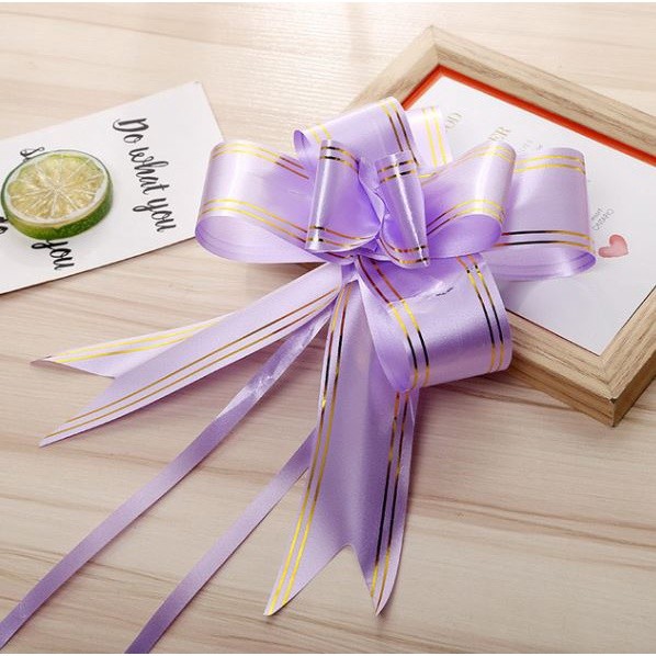 5pcs/pack 45# Large Pull Bows Flower Ribbon (Gold) For Wrapping Gift Decorate Wedding Car Party Christmas (1421) - Image 16