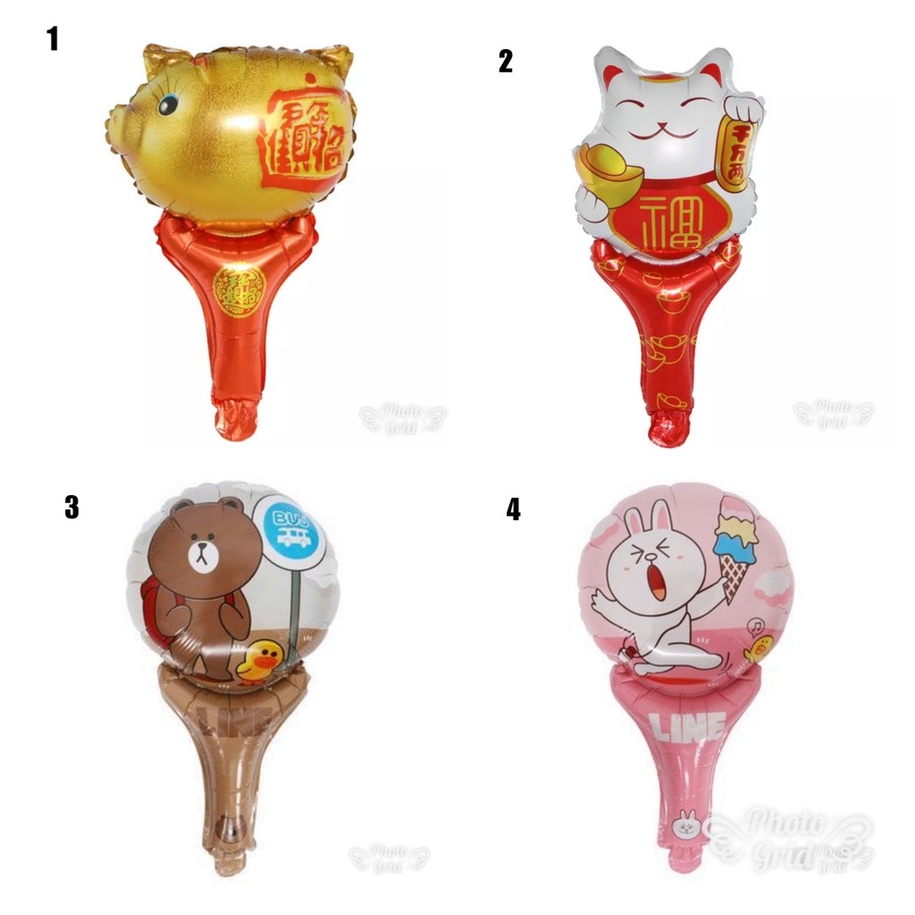 Cartoon Moana/ Princess Hand Sticks Foil Balloons Baby Birthday Wedding Party Decorations Air Globos Kids(295L) - Image 2